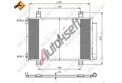 NRF Kondenztor klimatizace NRF 35854, 35854