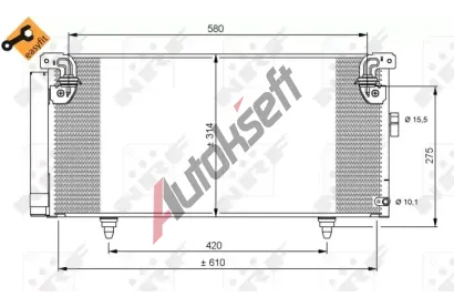 NRF Kondenzátor klimatizace NRF 35868, 35868 NRF Kondenzátor klimatizace NRF 35868, 35868