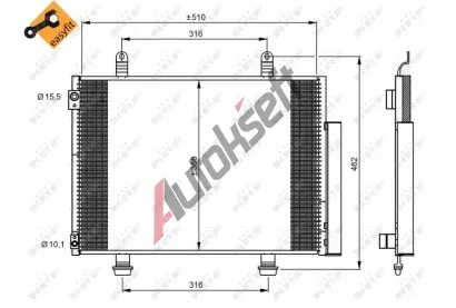 NRF Kondenztor klimatizace NRF 35944, 35944
