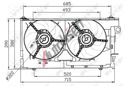 NRF Vtrk chlazen motoru NRF 47030, 47030