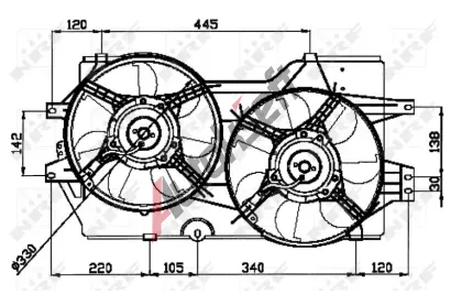 NRF Vtrk chlazen motoru NRF 47031, 47031