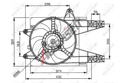NRF Vtrk chlazen motoru NRF 47038, 47038