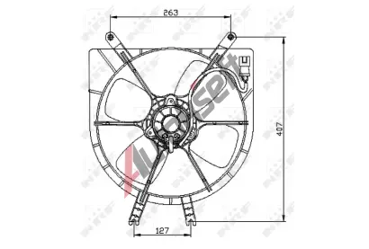 NRF Vtrk chlazen motoru NRF 47042, 47042