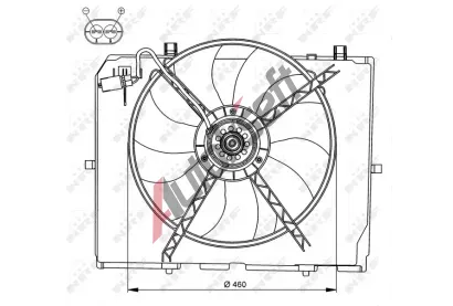 NRF Vtrk chlazen motoru NRF 47066, 47066