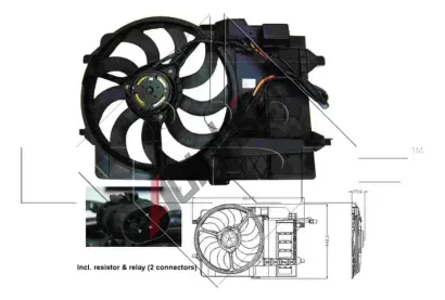 NRF Vtrk chlazen motoru NRF 47302, 47302