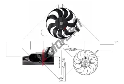 NRF Vtrk chlazen motoru NRF 47381, 47381