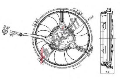NRF Vtrk chlazen motoru NRF 47405, 47405