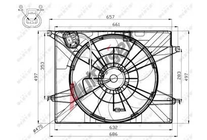 NRF Vtrk chlazen motoru NRF 47561, 47561