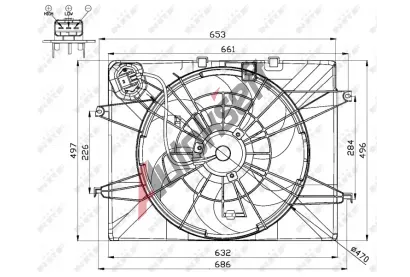 NRF Vtrk chlazen motoru NRF 47564, 47564