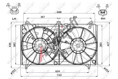 NRF Vtrk chlazen motoru NRF 47567, 47567