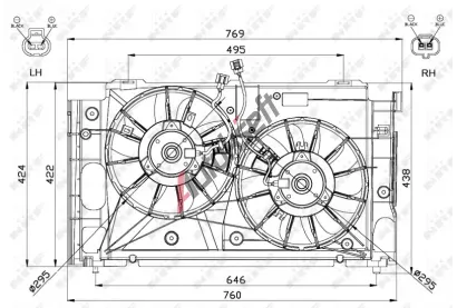 NRF V�tr�k chlazen� motoru NRF 47568, 47568