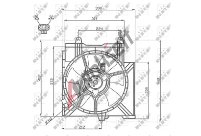NRF Vtrk chlazen motoru NRF 47742, 47742