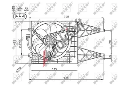 NRF Vtrk chlazen motoru NRF 47744, 47744