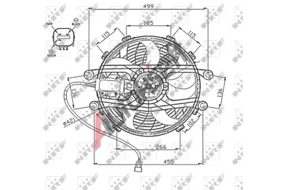 NRF Vtrk chlazen motoru NRF 47747, 47747