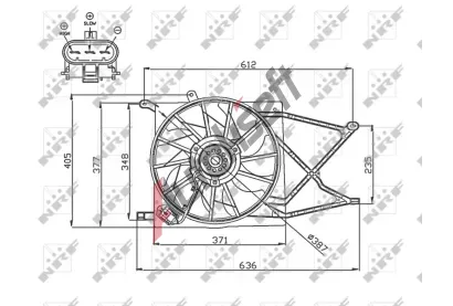 NRF Vtrk chlazen motoru NRF 47749, 47749