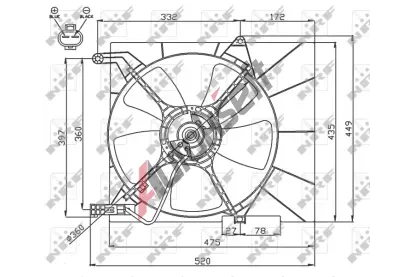 NRF Vtrk chlazen motoru NRF 47751, 47751