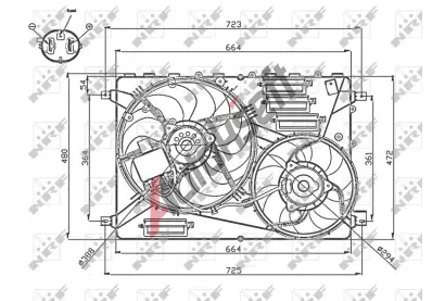NRF Vtrk chlazen motoru NRF 47755, 47755