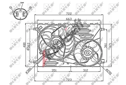 NRF Vtrk chlazen motoru NRF 47756, 47756