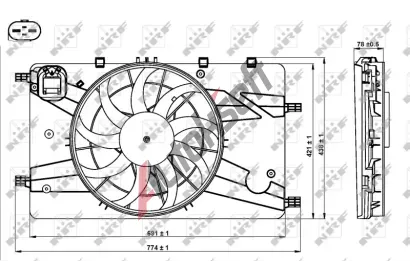 NRF Vtrk chlazen motoru NRF 47757, 47757
