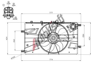NRF Vtrk chlazen motoru NRF 47878, 47878