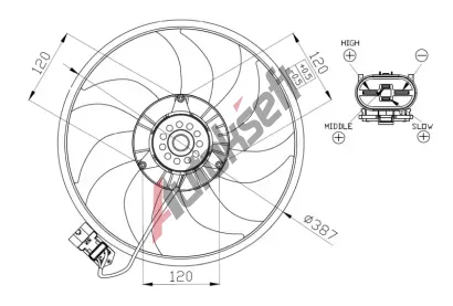 NRF Vtrk chlazen motoru NRF 47914, 47914