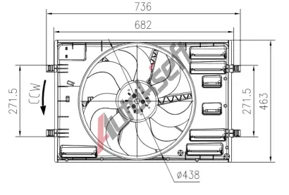 NRF Vtrk chlazen motoru NRF 47916, 47916