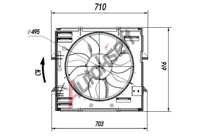 NRF Vtrk chlazen motoru NRF 47921, 47921