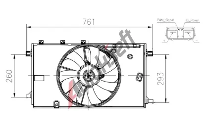 NRF Vtrk chlazen motoru NRF 47933, 47933