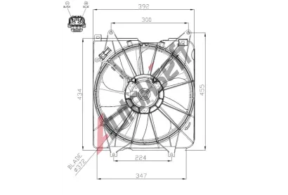 NRF Vtrk chlazen motoru NRF 47935, 47935