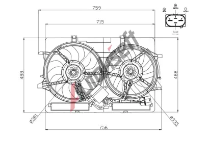 NRF Vtrk chlazen motoru NRF 47938, 47938