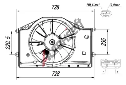 NRF Vtrk chlazen motoru NRF 47939, 47939
