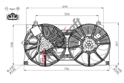 NRF Vtrk chlazen motoru NRF 47940, 47940