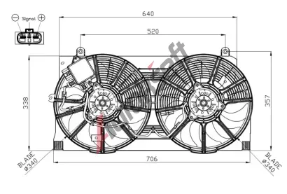 NRF Vtrk chlazen motoru NRF 47943, 47943