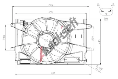 NRF Větrák chlazení motoru NRF 47947, 47947 NRF Větrák chlazení motoru NRF 47947, 47947