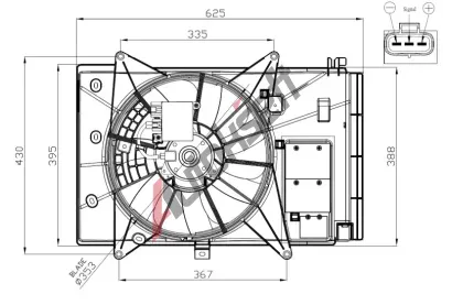 NRF V�tr�k chlazen� motoru NRF 47949, 47949