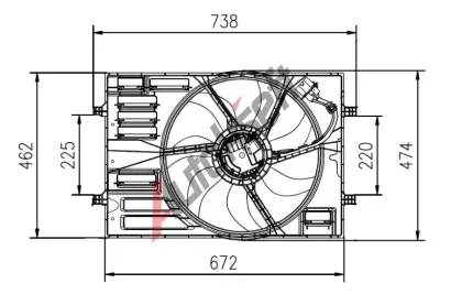NRF Vtrk chlazen motoru NRF 47950, 47950