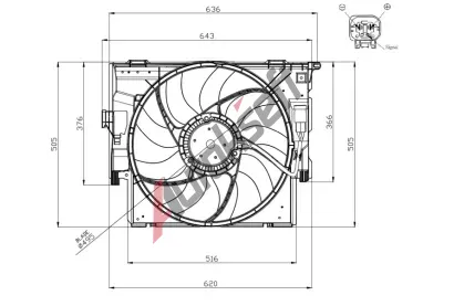 NRF Vtrk chlazen motoru NRF 47956, 47956