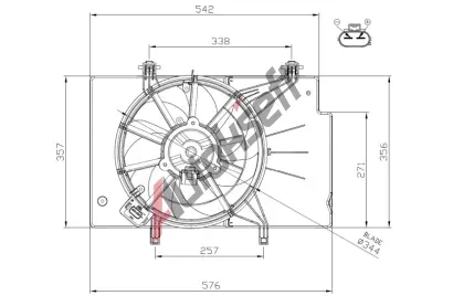 NRF Vtrk chlazen motoru NRF 47957, 47957