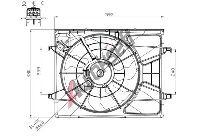 NRF Vtrk chlazen motoru NRF 47958, 47958