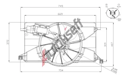 NRF Vtrk chlazen motoru NRF 47959, 47959