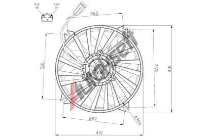 NRF Vtrk chlazen motoru NRF 47962, 47962