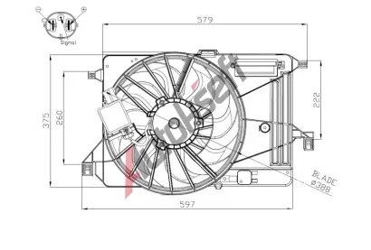 NRF Vtrk chlazen motoru NRF 47964, 47964