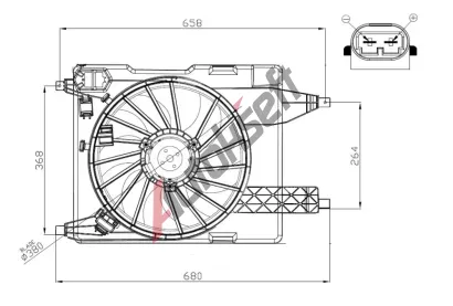 NRF Vtrk chlazen motoru NRF 47966, 47966