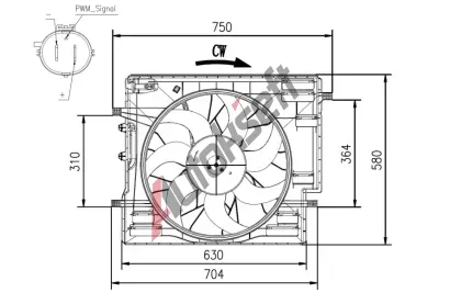 NRF Vtrk chlazen motoru NRF 47967, 47967