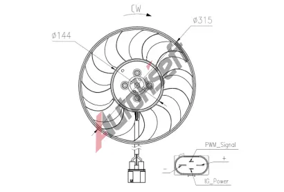 NRF Vtrk chlazen motoru NRF 47970, 47970
