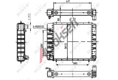 NRF Chladič vody NRF 53149, 53149 NRF Chladič vody NRF 53149, 53149