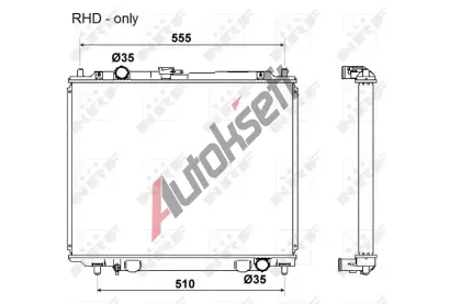 NRF Chladič vody NRF 53666, 53666 NRF Chladič vody NRF 53666, 53666