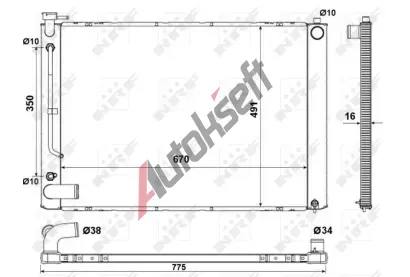 NRF Chladič vody NRF 53681, 53681 NRF Chladič vody NRF 53681, 53681