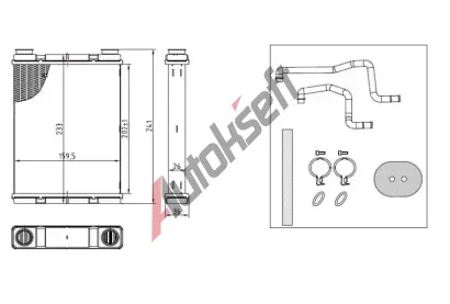 NRF Výměník tepla vnitřního vytápění EASY FIT NRF 54429, 54429 NRF Výměník tepla vnitřního vytápění EASY FIT NRF 54429, 54429