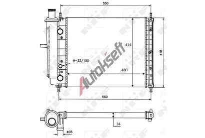 NRF Chladič vody NRF 58015, 58015 NRF Chladič vody NRF 58015, 58015